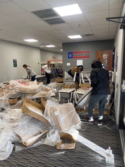 unpacking desks