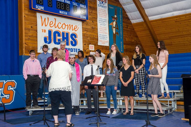 Choir sings "Homeward Bound" by B. Hockenbary